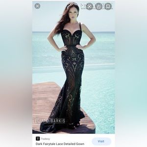 Fouad Sarkis Lace Detailed Gown